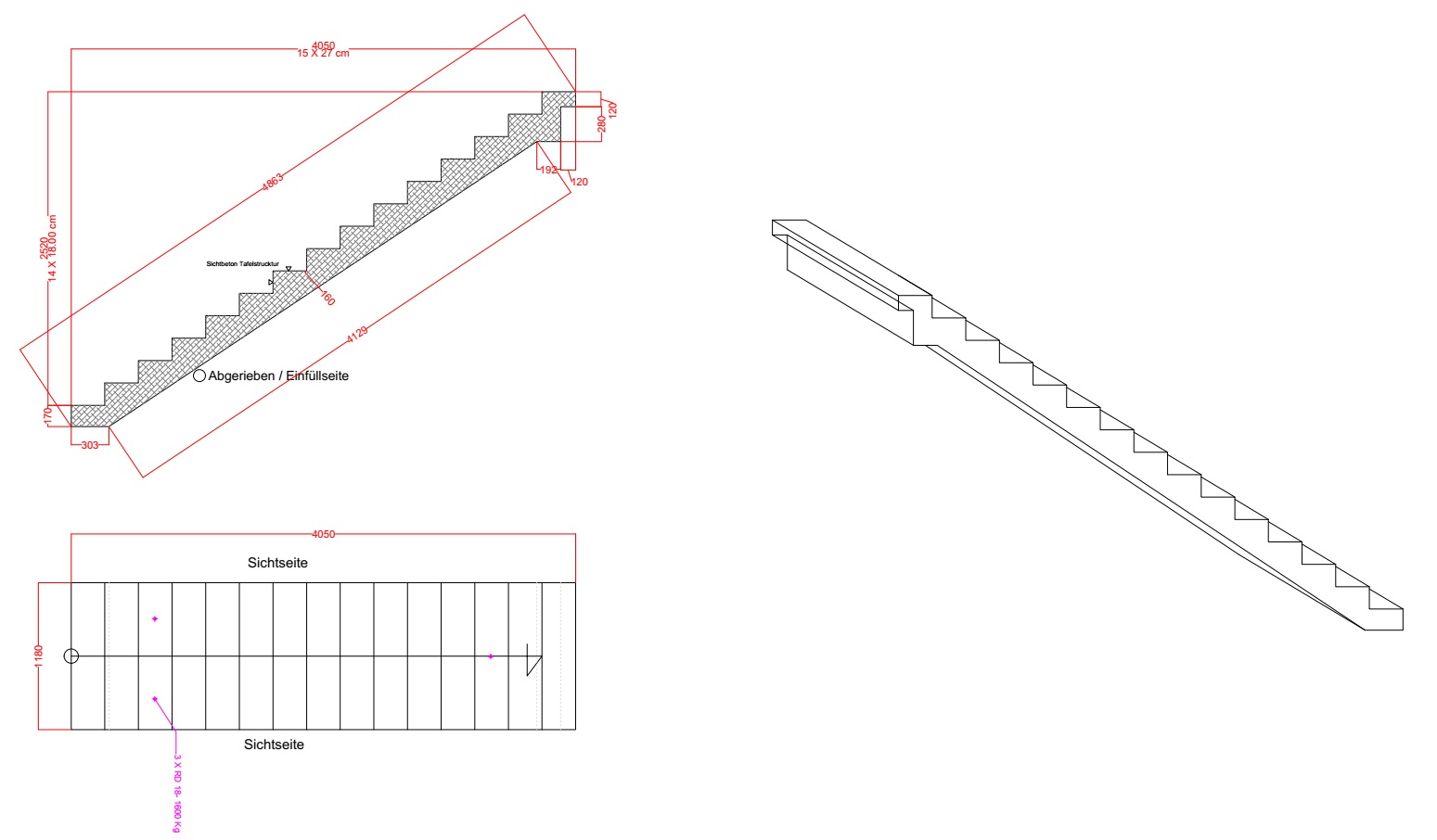 Einläufige Treppe